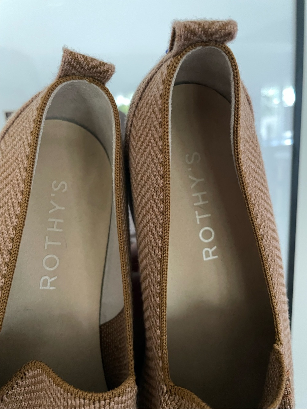 Rothy’s Lug Loafer Herringbone Merino Wool Size 8.5 Teak Brown Penny Loafer - Picture 7 of 7